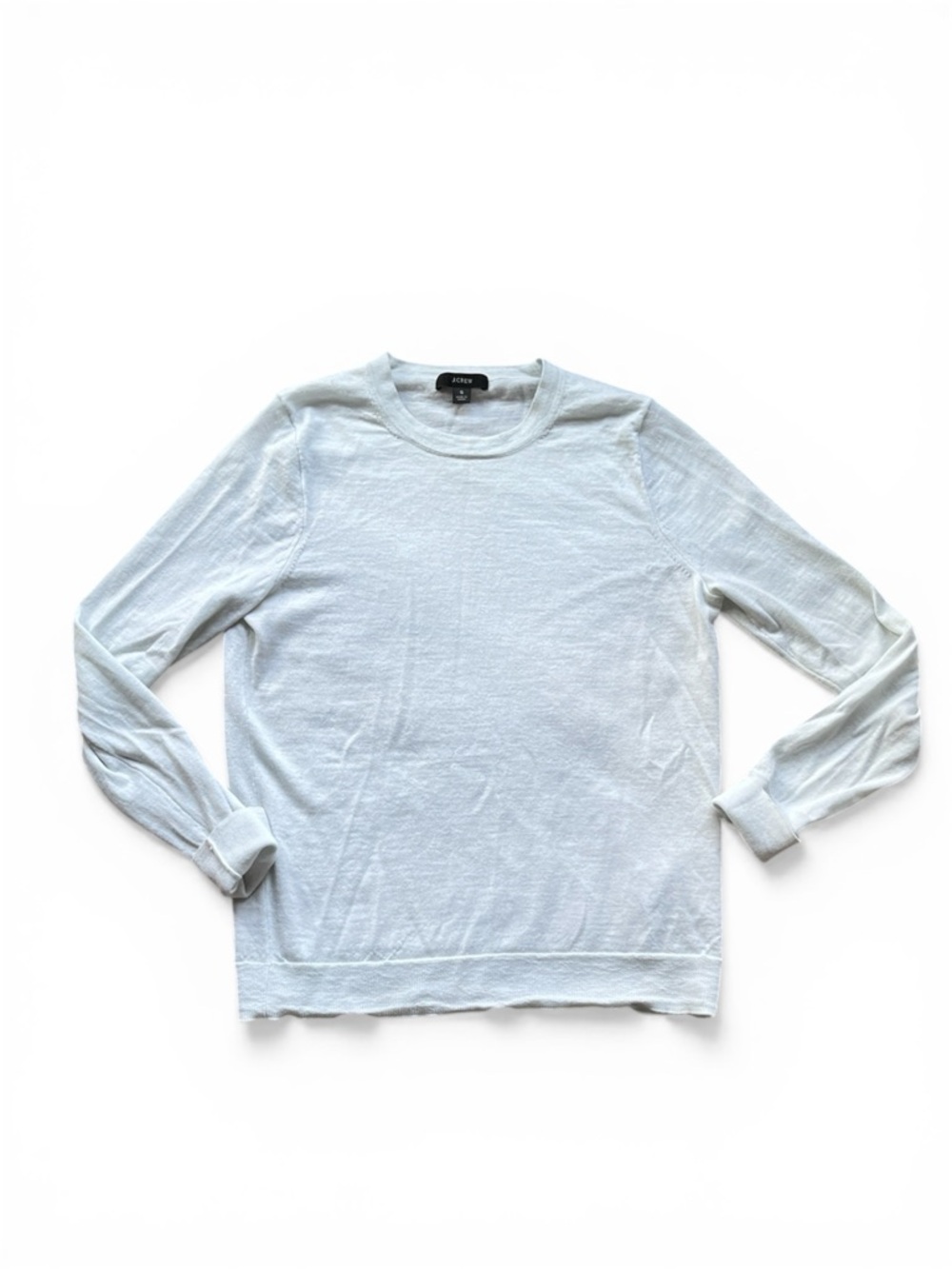 J. Crew Soft Merino Wool Long Sleeve Sweater Size Small Ice Blue